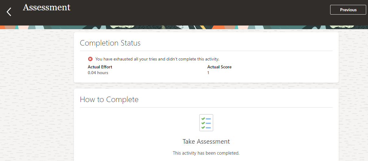 Assessment Result