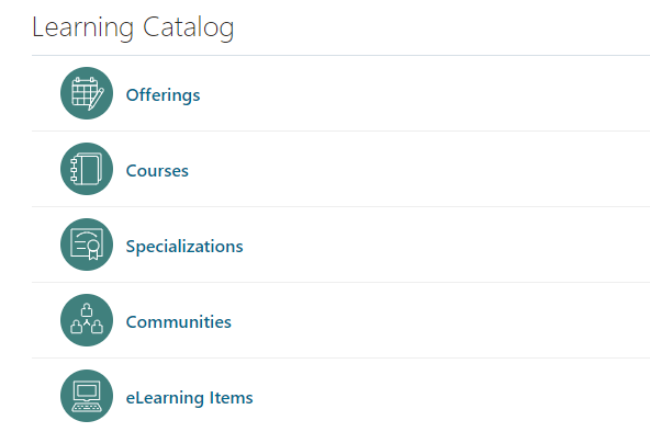 Learning Catalog